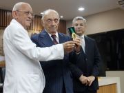 Capistrano, Pedro Lucena e o presidente do CREMERN, Marcos Lima