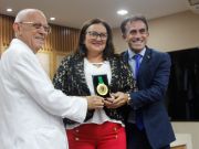 Secretária de Saúde de Natal, Maria da Saudade recebeu a comenda do vereador Preto Aquino
