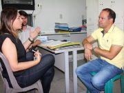 Fiscais do CRO-RN conversam com o secretário Municipal de Saúde de Assu, Luiz Eduardo Pimentel Soares, cirurgião-dentista