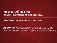 NOTA PÚBLICA DO CONSELHO FEDERAL DE ODONTOLOGIA
