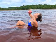 A lagoa da Coca-Cola é atração no roteiro do passeio de Buggy