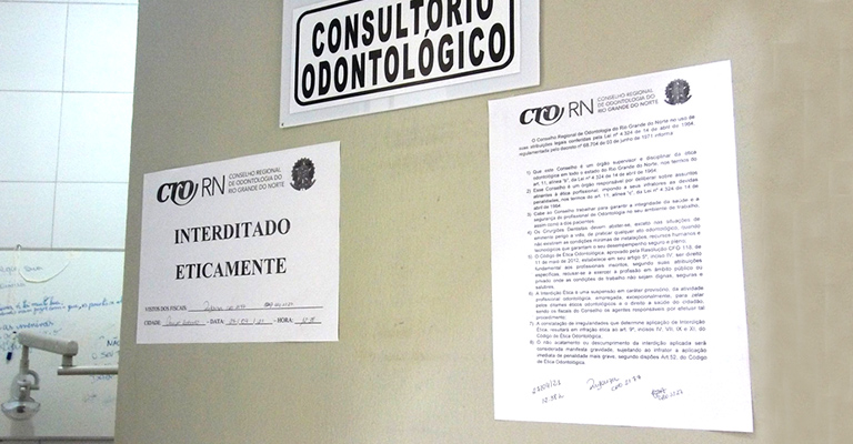 Fiscalização do CRO-RN visita 6 municípios em abril e interdita três consultórios em Campo Redondo e Cerro Corá