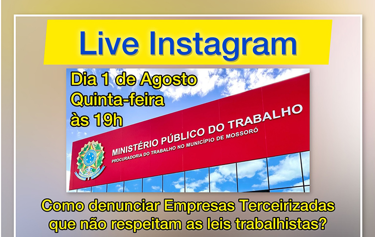 CRO-RN realiza Live no Instagram com o procurador do Trabalho sobre contratação de profissionais de odontologia por empresas terceirizadas