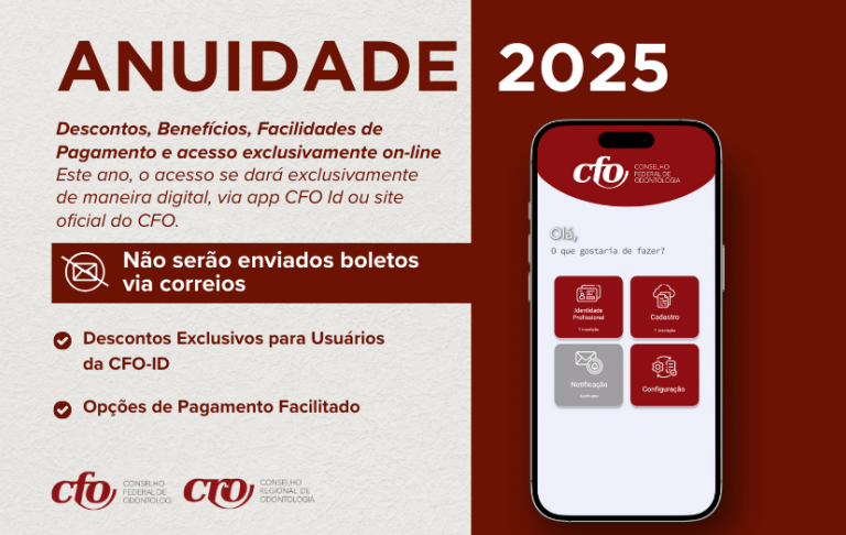 Anuidade 2025: Descontos, Benefícios, Facilidades de Pagamento e acesso exclusivamente on-line