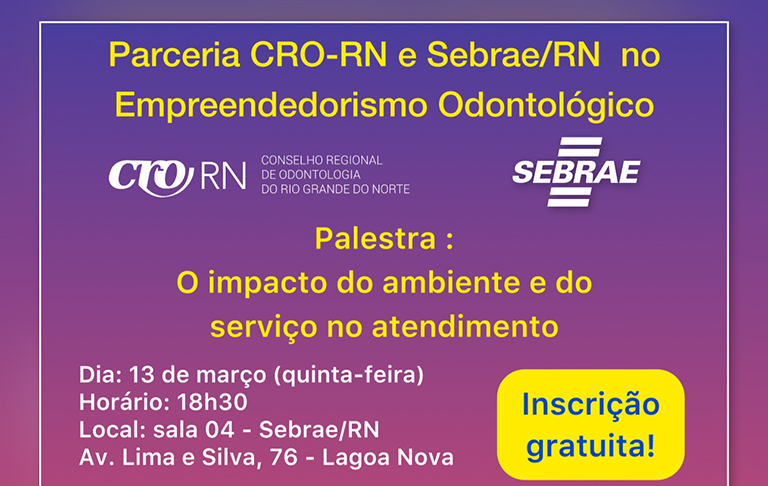 Inscrições abertas para a  palestra. CLIQUE AQUI !