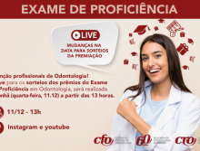 Mudança de data para os sorteios da premiação do Exame de Proficiência em Odontologia